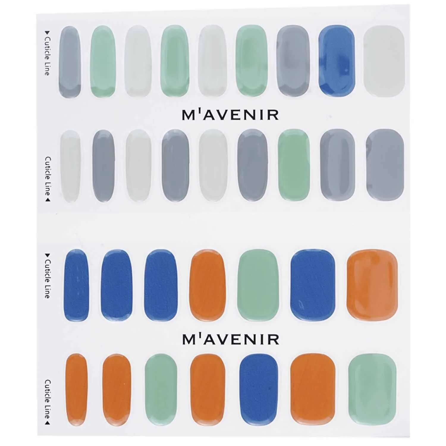 Mavenir Nail Sticker (Assorted Colour) - # Lollipops Nail  32pcs - Olabens
