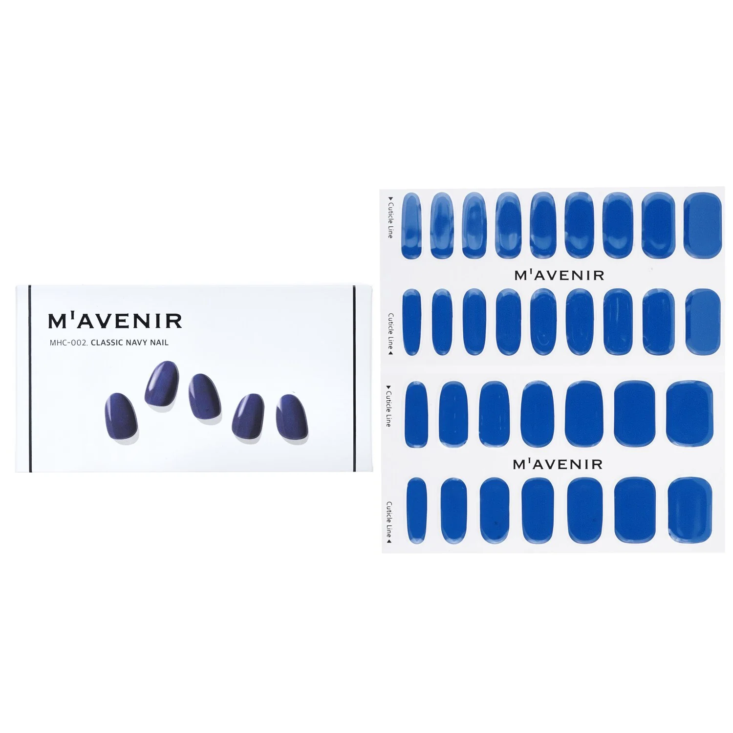 Mavenir Nail Sticker (Blue) - # Classic Navy Nail  32pcs - Olabens