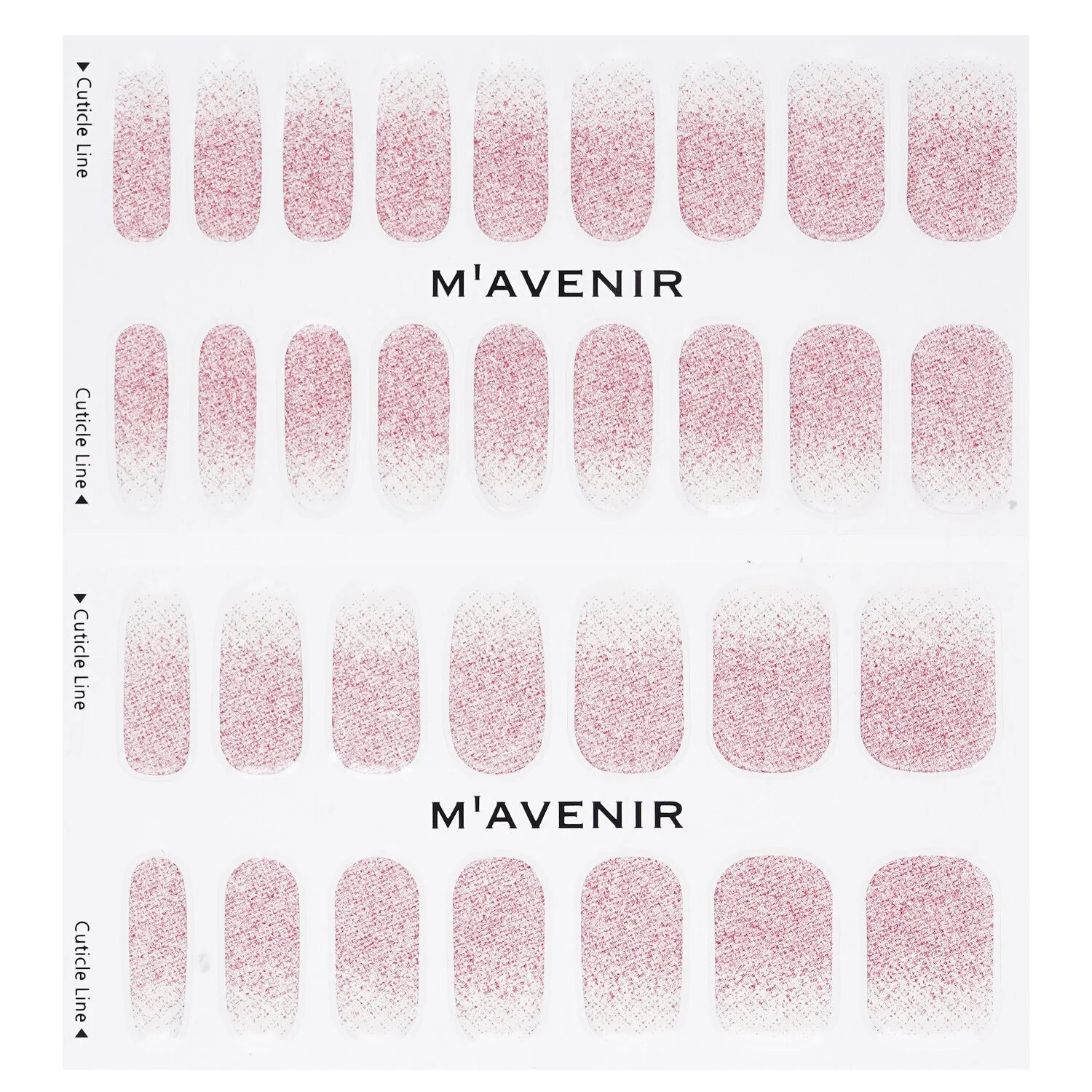 Mavenir Nail Sticker (Pink) - # Glass Soft Pink Nail  32pcs - Olabens