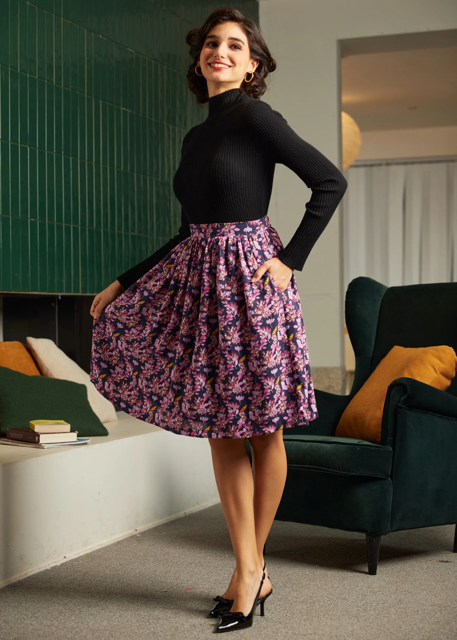 Bygone Beauty Balloon Sleeve Blouse